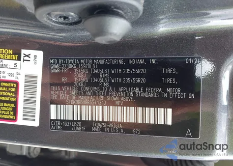 2024 Toyota Highlander Limited из США, поврежденный, VIN 5TDKDRBH8RS541313